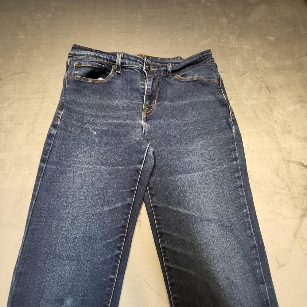 Levis Jeans Womens 10 Blue Mid Rise Skinny Leg Stretch Denim Distressed